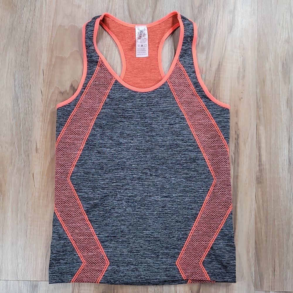 🔺️New Mix Gray Seamless Athletic Racerback Tanktop One Size